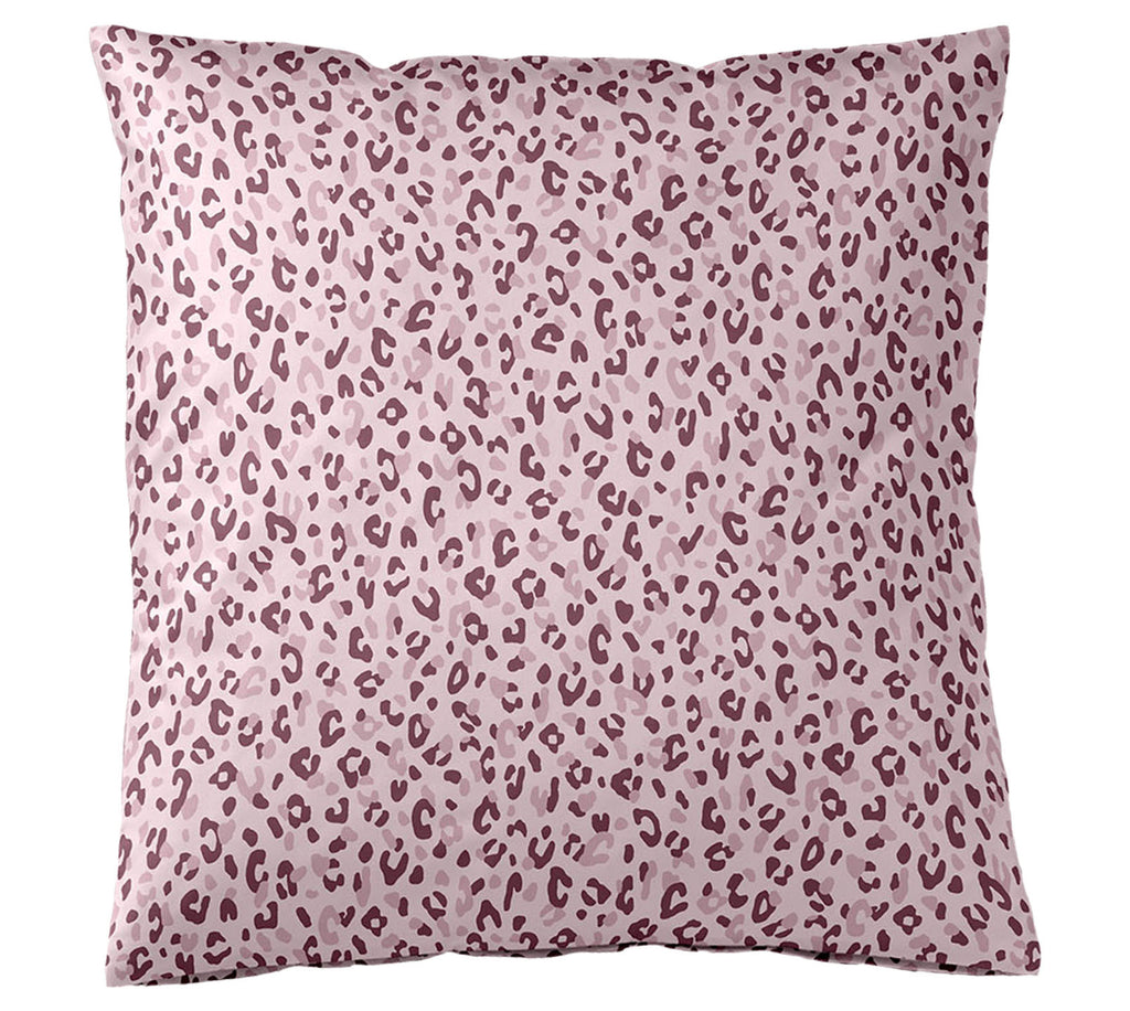 Satin Bettwäsche Leolook in Rose-Bordeaux Freisteller Kissen