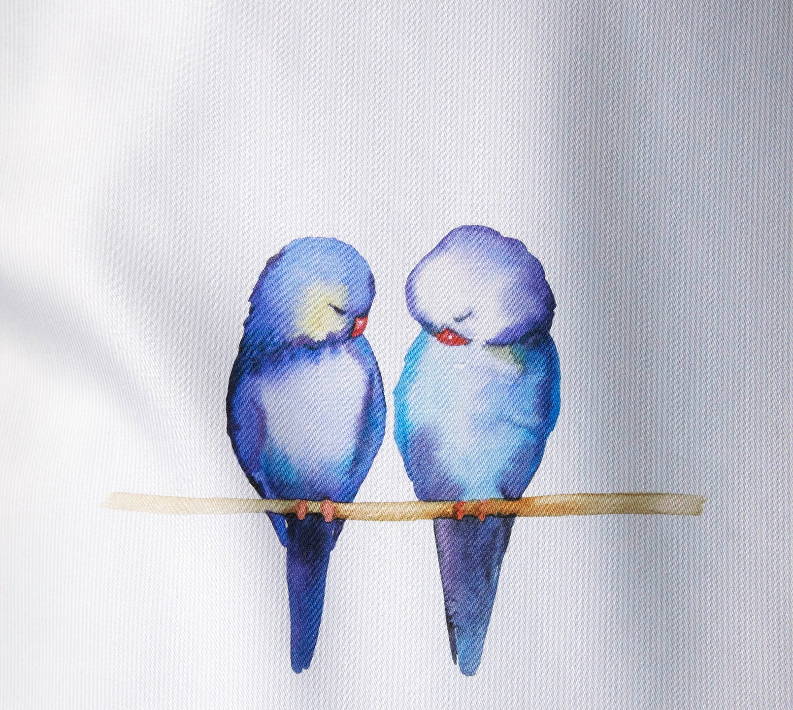 Satin Bettwäsche Lovebirds in Himmelblau Vögel Detail 6 #farbe_Lovebirds Himmelblau