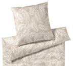 Satin Bettwäsche Maison Leaves in Gold Palmenblätter Freisteller #farbe_Natur