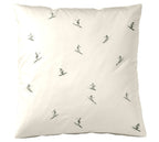 Satin Bettwäsche Mono Ski in Zirbe Freisteller Kissen