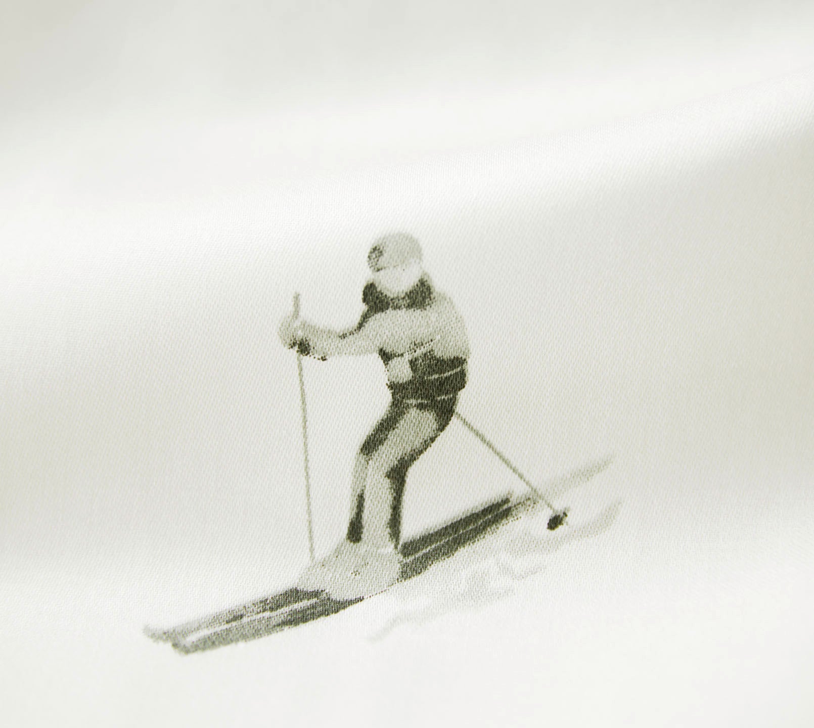 Satin Bettwäsche Mono Ski in Zirbe Skifahrer Material #farbe_Mono Ski Zirbe