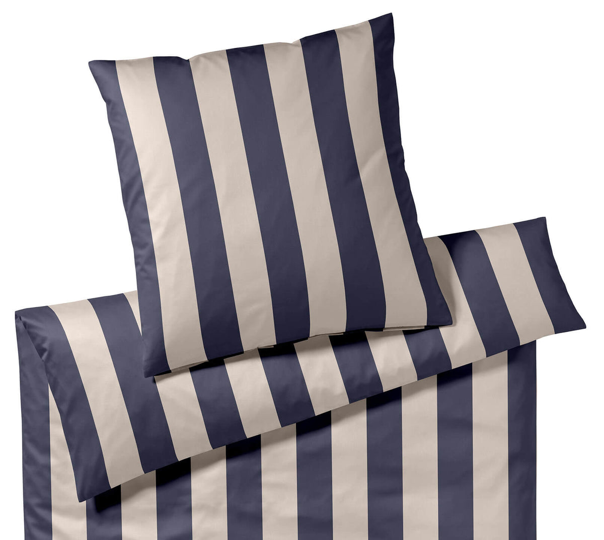 Satin Bettwäsche Night Stripe in Natur Streifen Freisteller #farbe_Night Stripe Natur