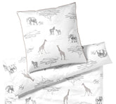 Satin Bettwaesche Sambesi in Beige Tiere Freisteller #farbe_Greige