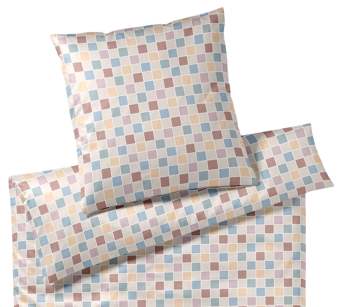 Satin Bettwäsche Scrabble in Natur Karo Freisteller #farbe_Scrabble Natur