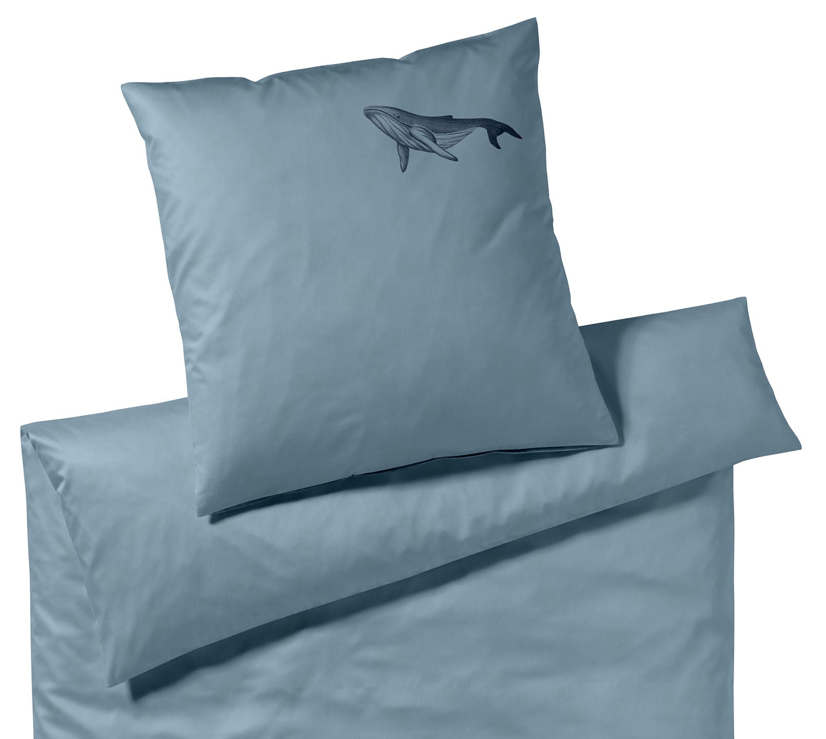 Satin Bettwäsche Traveller in Ozeanblau Tiermotiv Freisteller #farbe_Traveller Ozeanblau