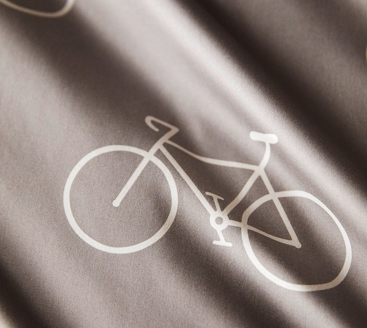 Satin Wende Bettwäsche Velo in Taupe Fahrrad Material #farbe_Velo Taupe