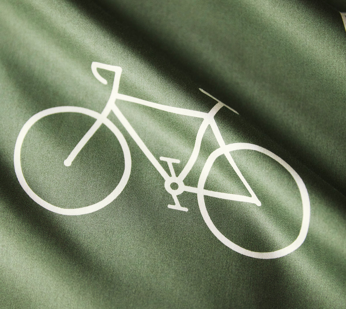 Satin Wende Bettwäsche Velo in Moos Fahrrad Material #farbe_Velo Moos