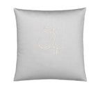 Satin Kissen 40x40 It´s You & Me in Creme Katzensilhouette Stickerei  40x80cm #farbe_Creme Kissen