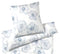 Seiden Satin Bettwäsche Devine in Bleu Blüten Freisteller #farbe_Bleu