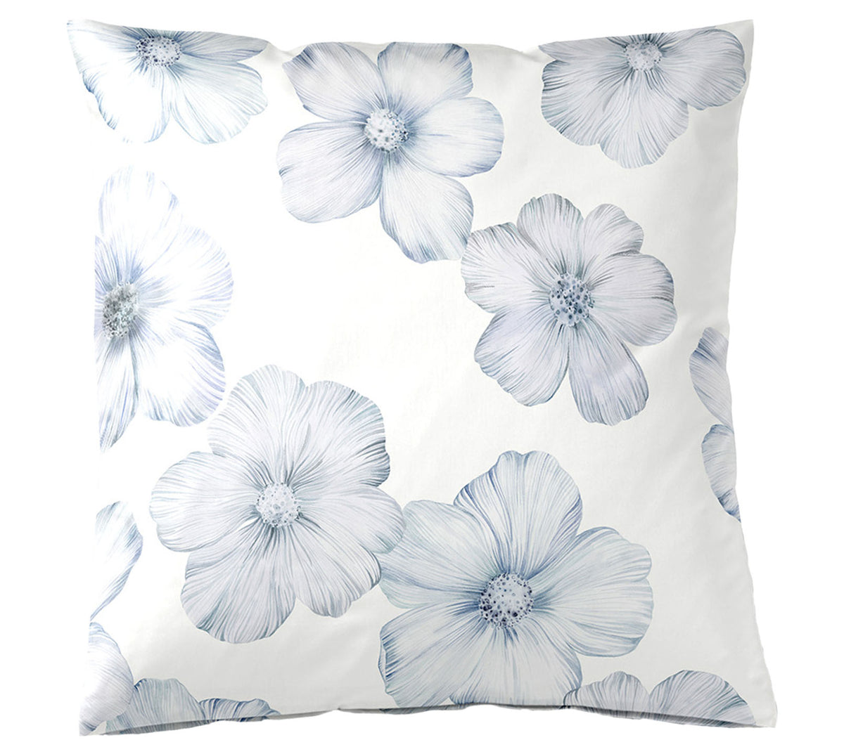 Seiden Satin Bettwäsche Devine in Bleu Freisteller Kissen