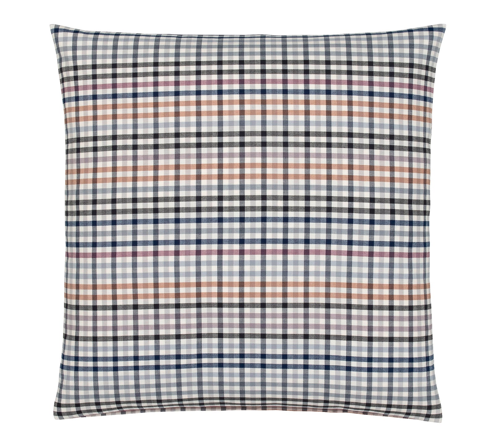 Softflanell Bettwäsche Aberdeen in Anthra-Mauve Karo Kissen #farbe_Aberdeen Anthra-Mauve