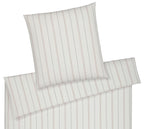 Softflanell Bettwäsche Cornwall in Creme Streifen Freisteller #farbe_Creme