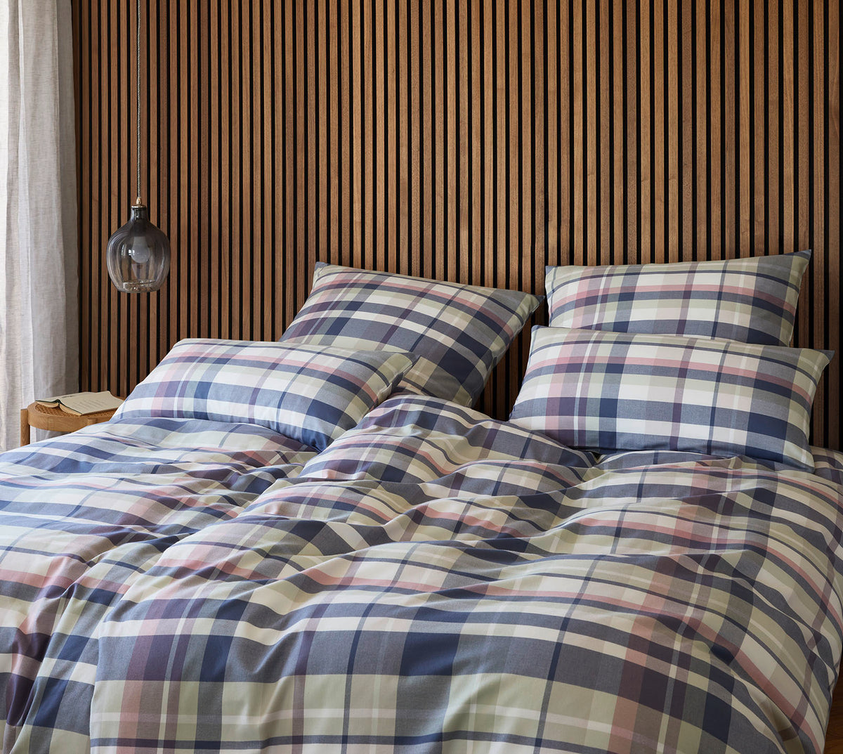 Softflanell Bettwäsche Darcy in Pistazie Karo Schlafzimmer #farbe_Darcy Pistazie