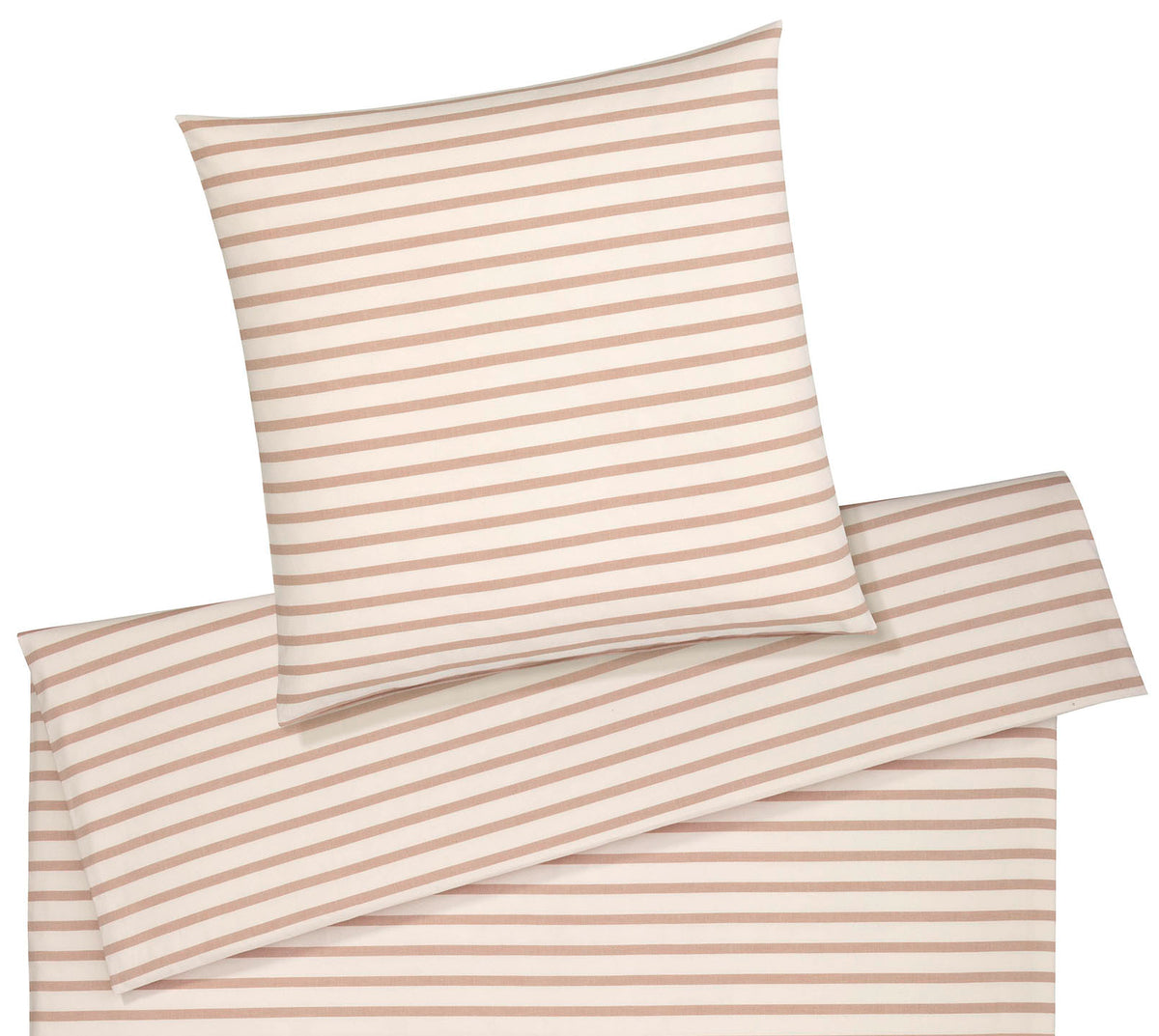 Softflanell Bettwäsche Inverness in Ziegel Streifen Freisteller #farbe_Ziegel