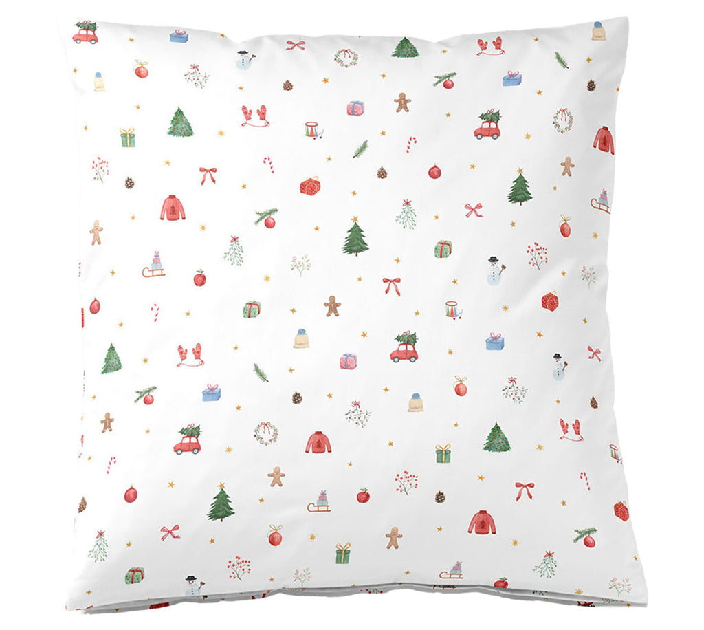 Softflanell Bettwäsche Joyful in Weiß Freisteller Kissen #farbe_Weiß