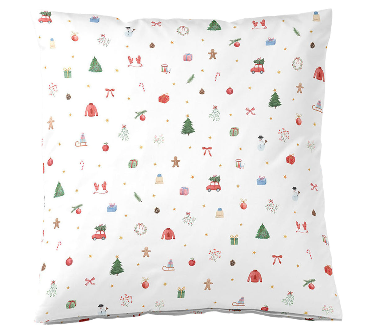 Softflanell Bettwäsche Joyful in Weiß Freisteller Kissen #farbe_Weiß