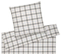 Softflanell Bettwäsche Livingston in Creme-Schwarz Karo Freisteller #farbe_Creme-Schwarz