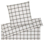 Softflanell Bettwäsche Livingston in Creme-Schwarz Karo Freisteller #farbe_Creme-Schwarz