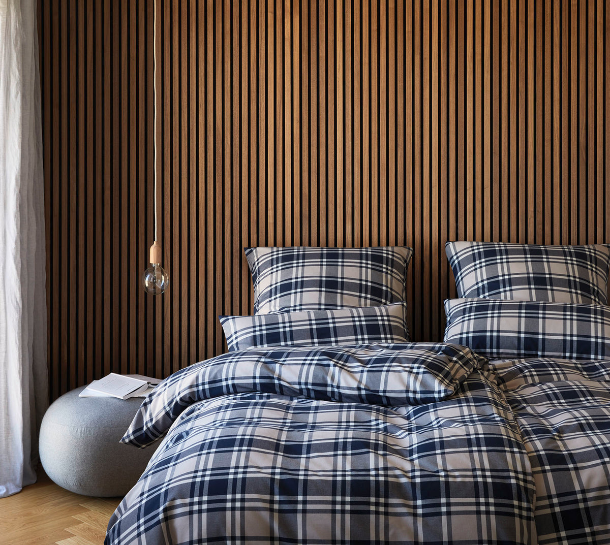 Softflanell Bettwäsche Manchester in Natur Karo Schlafzimmer #farbe_Manchester Natur