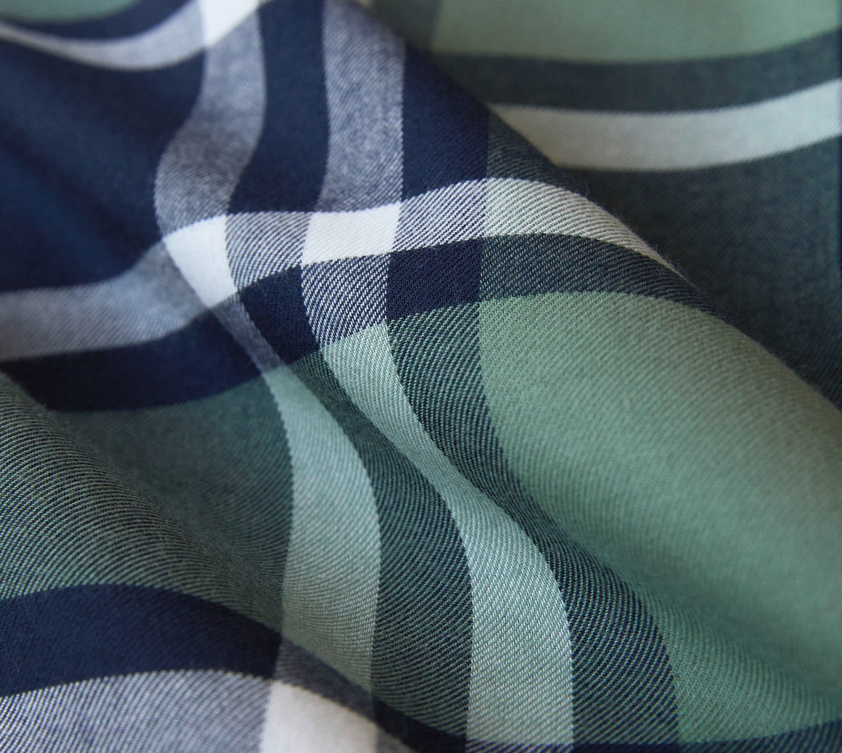 Softflanell Bettwäsche Manchester in Waldgrün Karo Material #farbe_Manchester Waldgrün