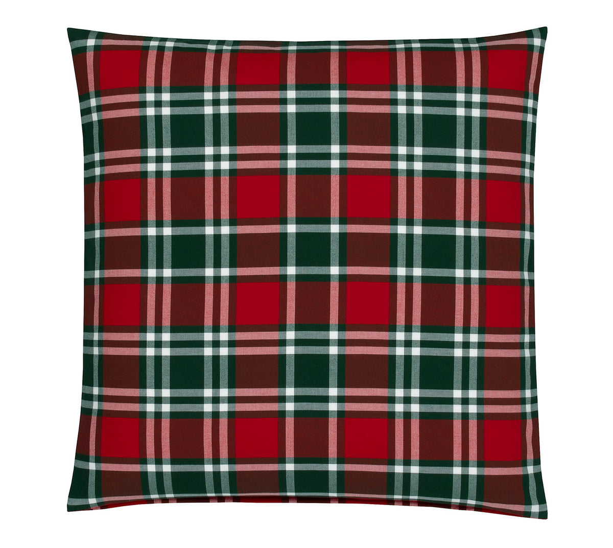 Softflanell Bettwäsche Manchester in Leuchtend Rot Karo Kissen #farbe_Manchester Leuchtend Rot