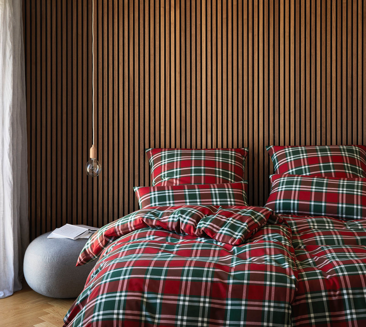Softflanell Bettwäsche Manchester in Leuchtend Rot Karo Schlafzimmer #farbe_Manchester Leuchtend Rot