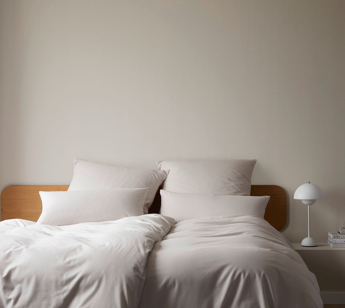 Softflanell Bettwäsche Mono in Creme Uni Schlafzimmer #farbe_Mono Creme