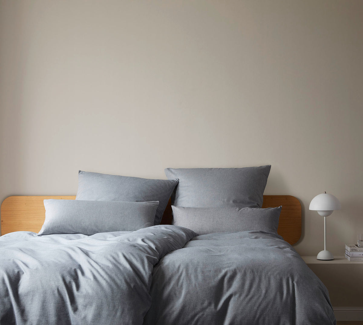Softflanell Bettwäsche Mono in Grau Uni Schlafzimmer #farbe_Mono Grau