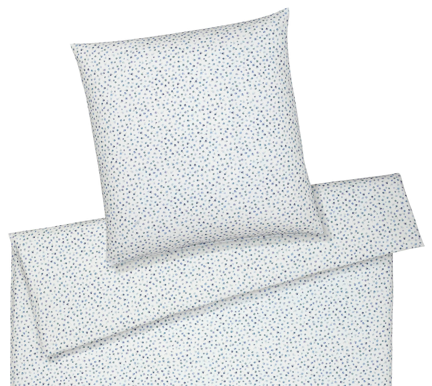 Softflanell Bettwäsche Preppy in Aqua-Grün Blüten Freisteller #farbe_Preppy Aqua-Grün