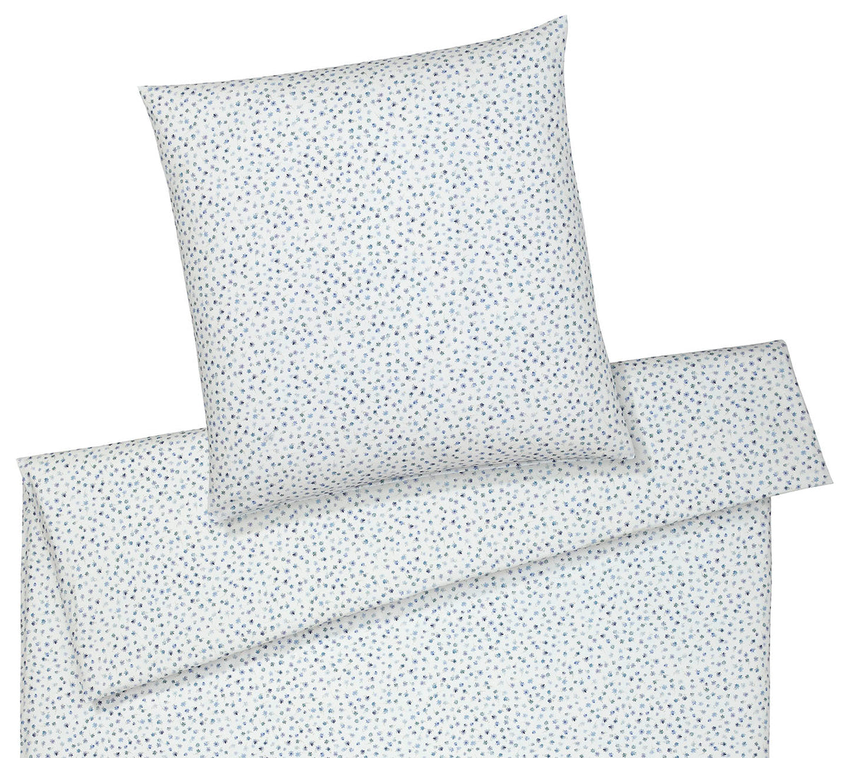 Softflanell Bettwäsche Preppy in Aqua-Grün Blüten Freisteller #farbe_Preppy Aqua-Grün