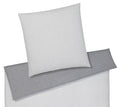 Softflanell Wende Bettwäsche Tender Silver in Uni Streifen Freisteller #farbe_Silver