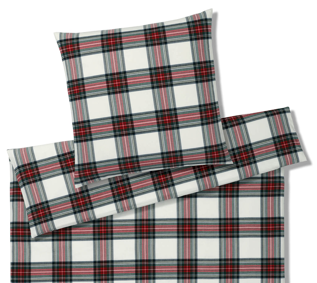 Softflanell Bettwäsche Westminster mit klassischem Karodesign – elegante Bettwäsche