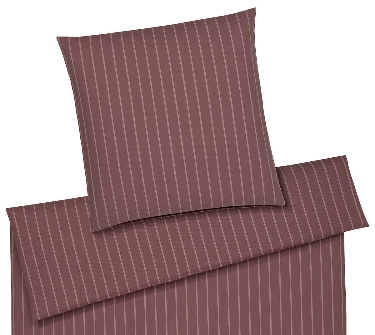 Softflanell Bettwäsche Winston in Rosenholz Streifen Freisteller #farbe_Winston Rosenholz