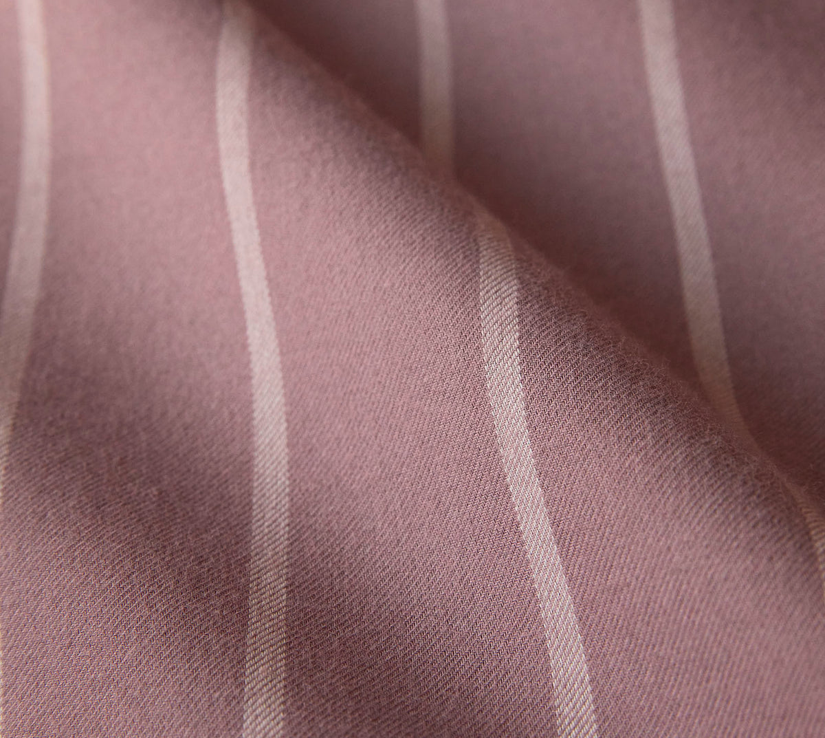 Softflanell Bettwäsche Winston in Rosenholz Streifen Material #farbe_Winston Rosenholz