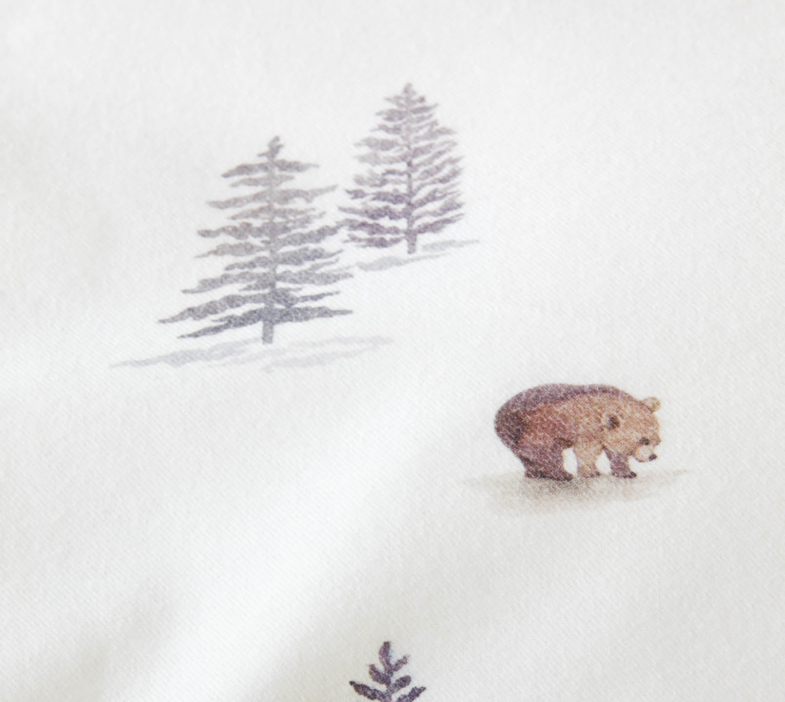 Softflanell Bettwäsche Winterwald in Weiß Waldmotive Material #farbe_Winterwald Weiß