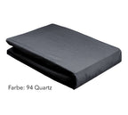 Jersey Spannbettlaken in Quartz gefaltet #farbe_Quartz