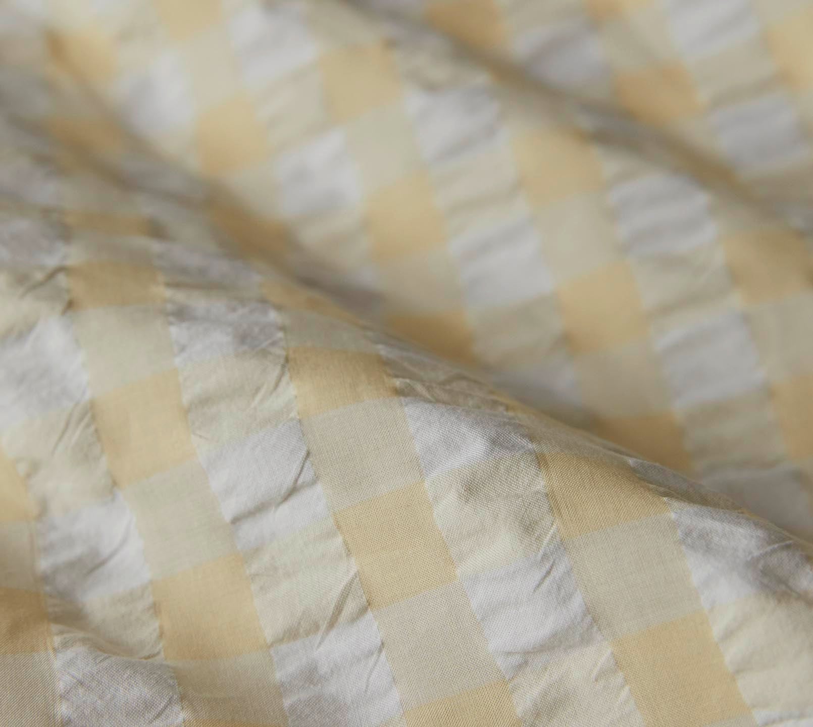 Web-Seersucker Bettwäsche Lilly in Buttergelb Karo Material #farbe_Lilly Buttergelb