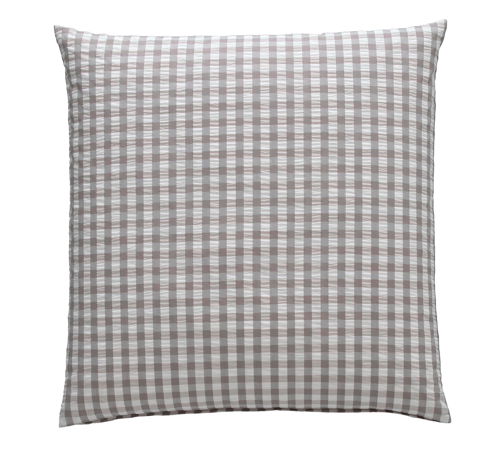 Web-Seersucker Bettwäsche Lilly in Graphit Karo Kissen #farbe_Lilly Graphit