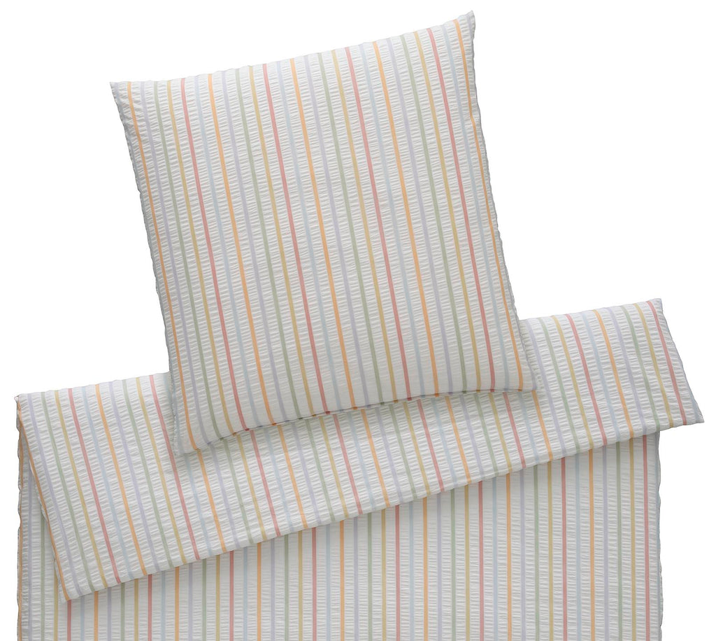 Web-Seersucker Bettwäsche Paula in Multi-Pastell Streifen Freisteller #farbe_Multi-Pastell
