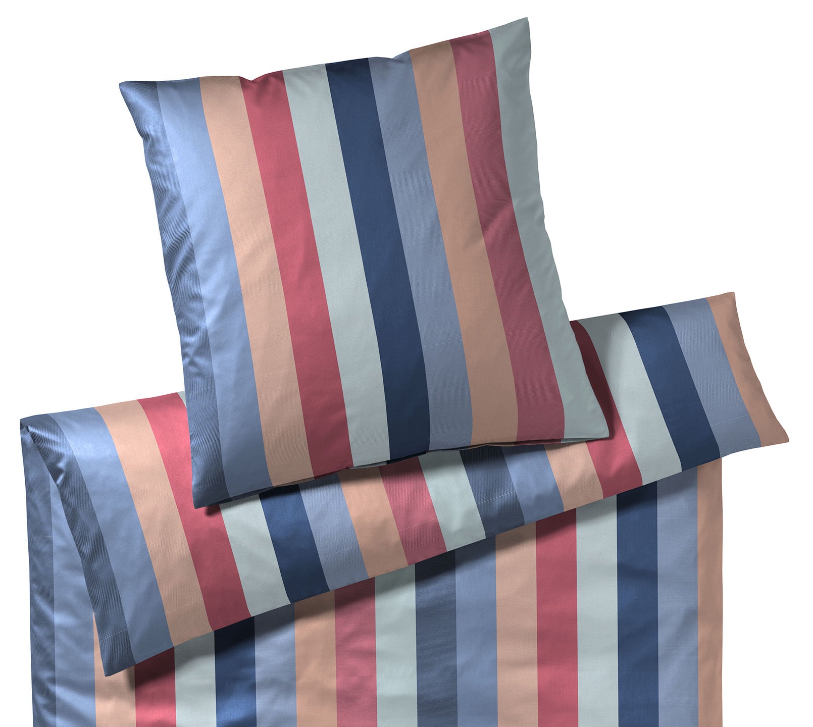 Satin Bettwäsche Tinted mit Streifen Freisteller #farbe_Tinted Blaubeer
