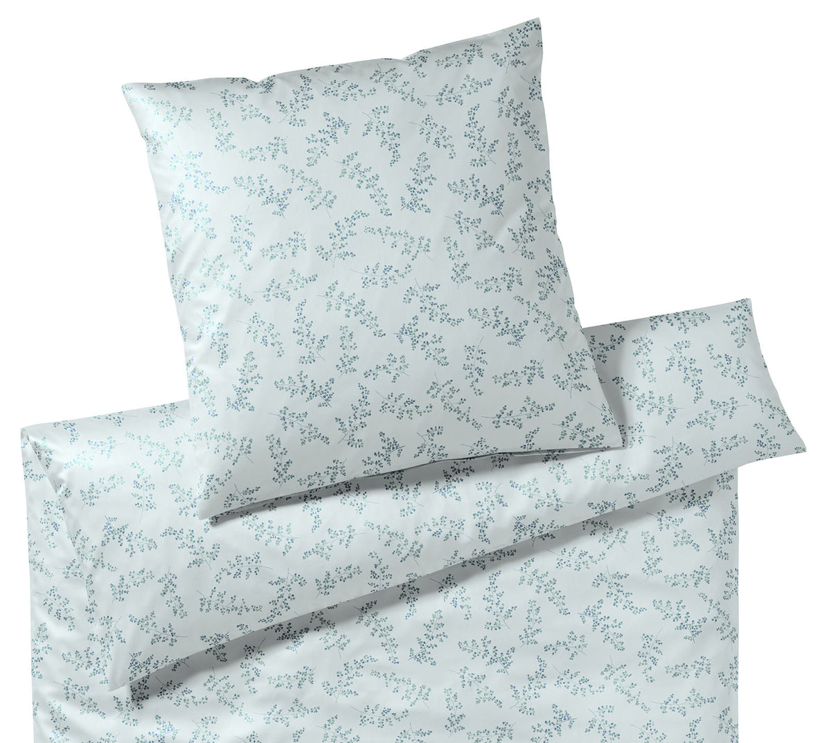 Bettwäsche Blumen in Aqua #farbe_Aqua