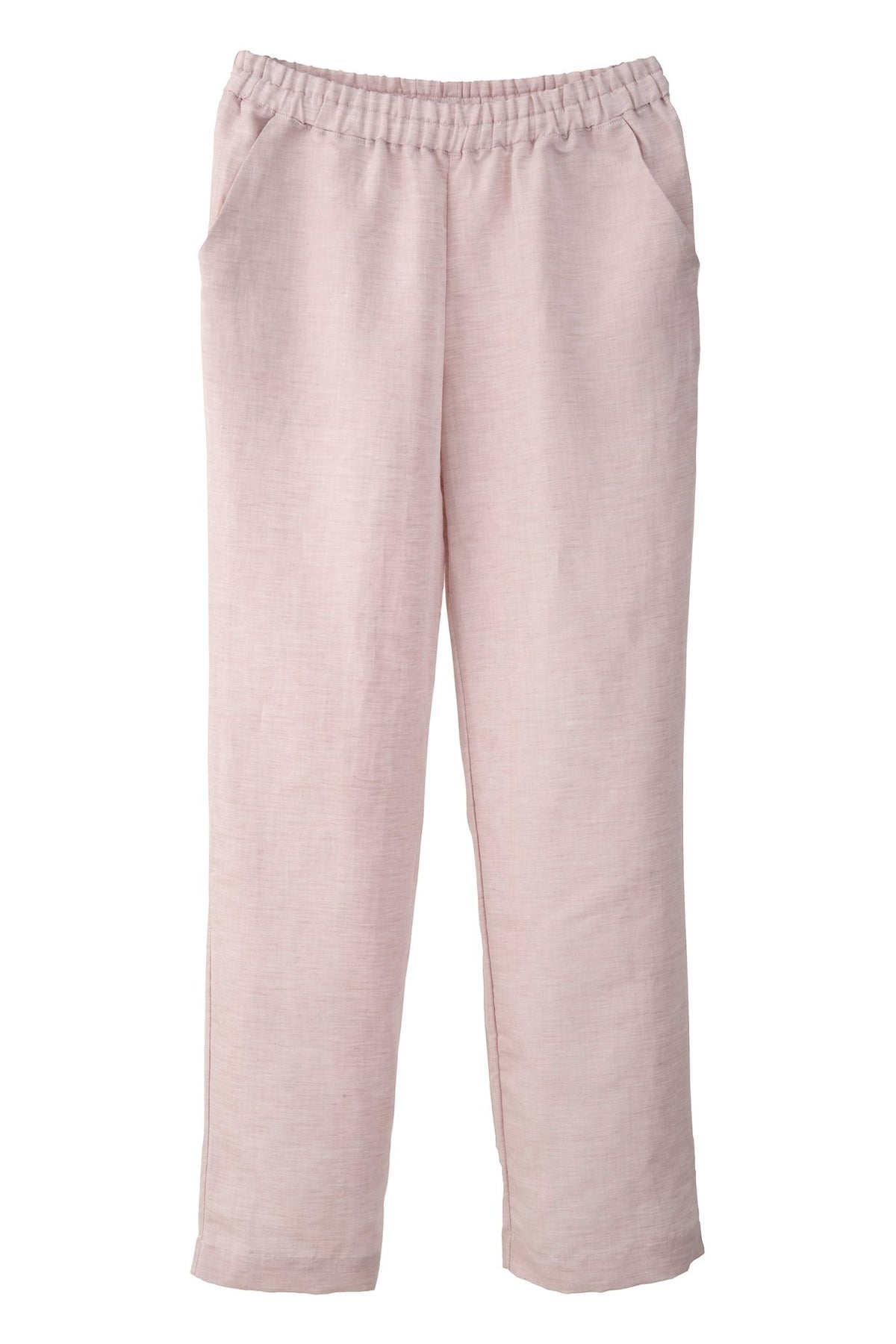 Halbleinen Homewear Pant Long in Rose Freisteller #farbe_Rosé