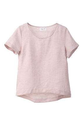 Halbleinen Homewear Shirt in Rose Freisteller 1 