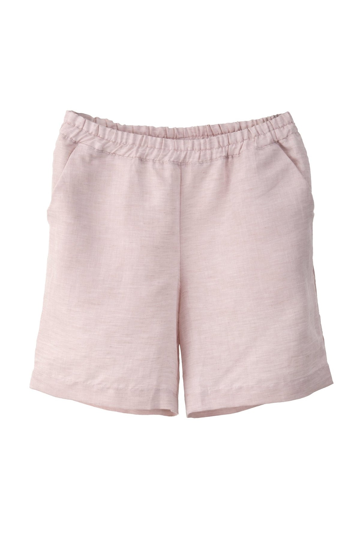 Halbleinen Homewear Shorts in Rose Freisteller #farbe_Rosé #farbe_Rosé