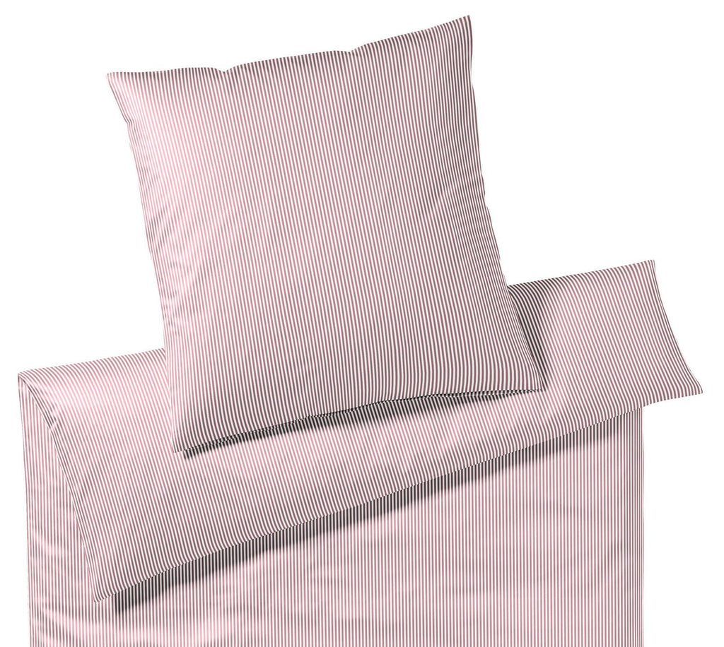 Jersey Bettwaesche Sister Stripe in Rose Streifen Freisteller #farbe_Rose