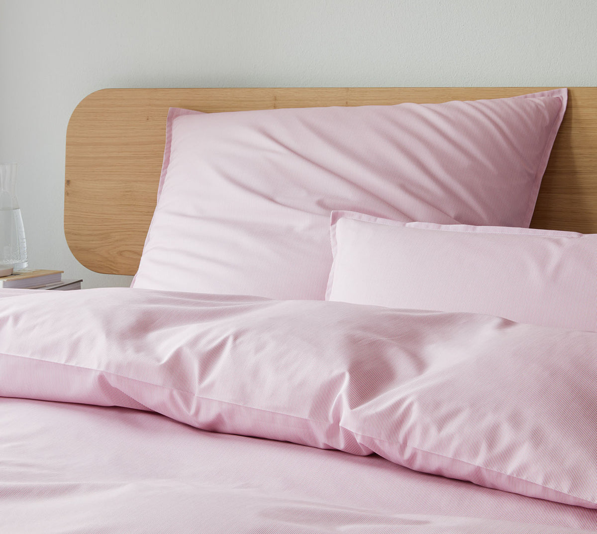 Mako Batist Bettwäsche Society in Pink Streifen Schlafzimmer #farbe_Pink